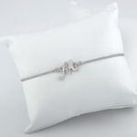 Buy Estele Rhodium Plated M Letter Bracelet With Crystals For Men & Women - Purplle