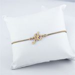 Buy Estele Gold Plated Artistic M Initial Bracelet With Austrian Crystals For Men & Women - Purplle