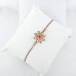 Buy Estele Gold Plated Floral Bracelet With Austrian Crystals For Women - Purplle