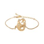 Buy Estele Gold Plated Blessed Ganesh Bracelet With Austrian Crystals For Men & Women - Purplle
