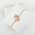 Buy Estele Gold Plated Blessed Ganesh Bracelet With Austrian Crystals For Men & Women - Purplle