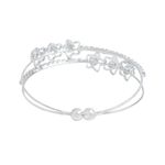 Buy Golden Peacock Girls Silver Toned Handcrafted Bangle-Style Bracelet - Purplle