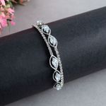 Buy Golden Peacock Girls Silver Toned Handcrafted Bangle-Style Bracelet - Purplle