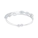 Buy Golden Peacock Girls Silver Toned Handcrafted Bangle-Style Bracelet - Purplle