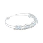 Buy Golden Peacock Girls Silver Toned Handcrafted Bangle-Style Bracelet - Purplle