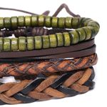 Buy Golden Peacock Unisex Set of 4 Handcrafted Bracelets - Purplle