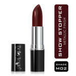 Buy Bella Voste Sheer Creme Lust Lipstick | Metallic Finish | Cruelty Free | Long Lasting Improved Formula | One Stroke Aplication | Highly Pi gmented | M02-Show Stopper | 4.2 g - Purplle