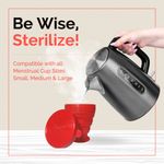 Buy The Woman's Company Reusable Menstrual Cup - Small Size with Menstrual Cup Sterilizer Combo | Clean your Period Cup Effortlessly - Kills 99% of Germs in 3 Minutes with Steam | BPA free & FDA Approved - Purplle