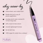 Buy Plum Eye-Swear-By Eyeliner Pen | Flexible Felt-Tip | Smudge-Proof | 100% Vegan & Cruelty Free | 01 Black - Purplle