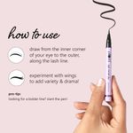 Buy Plum Eye-Swear-By Eyeliner Pen | Flexible Felt-Tip | Smudge-Proof | 100% Vegan & Cruelty Free | 01 Black - Purplle