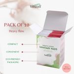 Buy FabPad Organic Cotton Ultra Thin Rash Free Sanitary Pads with Disposable Cover (350 mm, Pack of 10) - Purplle