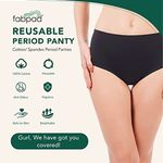 Buy FabPad Women Reusable Leak Proof Period Panty Without Pads, Cups & Tampons (Black, XL [37-40"]) - Purplle