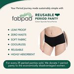 Buy FabPad Women Reusable Leak Proof Period Panty Without Pads, Cups & Tampons (Black, XL [37-40"]) - Purplle