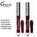 Buy Makeup Mania Girlee Non Transfer Matte Liquid Lipstick (Pack of 2), 03 Oak Maroon, 04 Proper Maroon - Purplle