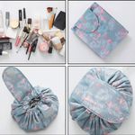 Buy House of Quirk Lazy Cosmetic Bag Drawstring Travel Makeup Bag Pouch Multifunction Storage Portable Toiletry Bags - Grey Floral_(DREAMTRAVEL_GREYFLORAL) - Purplle