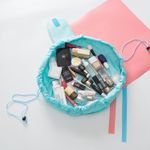 Buy House of Quirk Lazy Cosmetic Bag by House of Quirk Drawstring Travel Makeup Bag Pouch Multifunction Storage Portable Toiletry Bags - Light Blue_(DREAMTRAVEL_LBLU) - Purplle