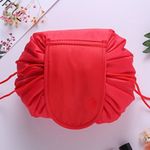 Buy House of Quirk Lazy Cosmetic Bag Drawstring Travel Makeup Bag Pouch Multifunction Storage Portable Toiletry Bags - Red_(DREAMTRAVEL_RED) - Purplle