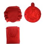 Buy House of Quirk Lazy Cosmetic Bag Drawstring Travel Makeup Bag Pouch Multifunction Storage Portable Toiletry Bags - Red_(DREAMTRAVEL_RED) - Purplle