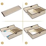 Buy House of Quirk Innerwear Organizer 16+1 Compartment Non-Smell Non Woven Foldable Fabric Storage Box for Closet (44 x 28 x 12 cm Linen Beige)_(LINEN_MCIO_BEI) - Purplle