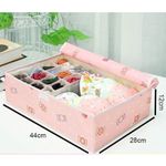 Buy House of Quirk Innerwear Organizer 16+1 Compartment Non-Smell Non Woven Foldable Fabric Storage Box for Closet (44 x 28 x 12 cm Pink Candy)_(MCIO_PIN_HEARTCANDY) - Purplle