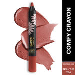 Buy Faces Canada Comfy Matte Crayon I Creamy Matte I Chamomile & Shea Butter I Alcohol-free I Spill the tea 05 2.8g - Purplle