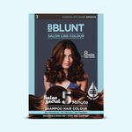 Buy BBLUNT Chocolate Dark Brown 5 Minute Shampoo Hair Colour for 100% Grey Coverage - 20ml X 5 - Purplle