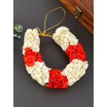 Buy Silvermerc Designs Red and White Flower Hair bun Accessory set - Purplle