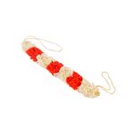Buy Silvermerc Designs Red and White Flower Hair bun Accessory set - Purplle