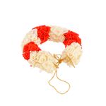 Buy Silvermerc Designs Red and White Flower Hair bun Accessory set - Purplle