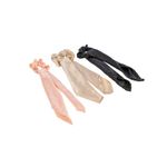 Buy Silvermerc Designs Set of 3 Knot Scrunchies ponytail Holder - Purplle