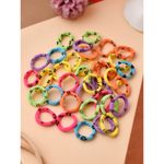 Buy Silvermerc Designs Set of 30 Floral Multi Ponytail holder - Purplle