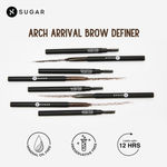 Buy SUGAR Cosmetics - Arch Arrival - Brow Definer - 04 Felix Onyx (Dark Blackish Brown Brow Definer) - Smudge Proof, Water Proof Eyebrow Pencil with Spoolie, Lasts Up to 12 hours - Purplle
