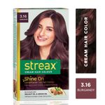 Buy Streax cream Hair colour, 100% Grey Coverage, No Ammonia, Long Lasting Permanent hair colour, Burgandy, 120 ml - Purplle