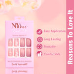Buy NY Bae Nail It Nail Extensions With Adhesive - Summer Sparkle 07 | 24 Nails Set | Artificial Nails | Easy Application | Long Lasting | Nail Art Kit - Purplle