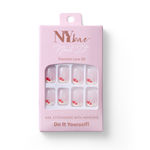 Buy NY Bae Nail It Nail Extensions With Adhesive - Frenchie Love 09 | 24 Nails Set | Artificial Nails | Easy Application | Long Lasting | Nail Art Kit - Purplle