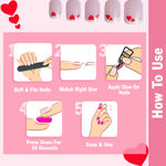 Buy NY Bae Nail It Nail Extensions With Adhesive - Frenchie Love 09 | 24 Nails Set | Artificial Nails | Easy Application | Long Lasting | Nail Art Kit - Purplle