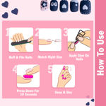 Buy NY Bae Nail It Nail Extensions With Adhesive - Hearty Hues 10 | 24 Nails Set | Artificial Nails | Easy Application | Long Lasting | Nail Art Kit - Purplle