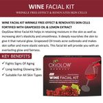 Buy OxyGlow Herbals Wine Facial Kit 53 gm, All skin, Wrinkle free effect & Renovates skin cells - Purplle