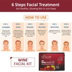 Buy OxyGlow Herbals Wine Facial Kit 53 gm, All skin, Wrinkle free effect & Renovates skin cells - Purplle