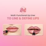 Buy Swiss Beauty Two in One Lip Liner & Lip Filler Natural Pink 01 - 1.6 gm - Purplle