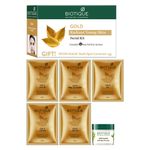 Buy Biotique Gold Radiance Facial Kit 5X10G+15 gm(Gold Kit) - Purplle