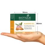 Buy Biotique Almond Oil Nourishing Bathing Bar 75g X 3 Combo - Purplle