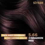 Buy Streax cream Hair colour, 100% Grey Coverage, No Ammonia, Long Lasting Permanent hair colour, Cinnamon Red, 120 ml - Purplle