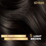Buy Streax cream Hair colour, 100% Grey Coverage, No Ammonia, Long Lasting Permanent hair colour, Light Brown, 120 ml - Purplle