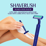Buy Mom & World ShaveRush Mellow Body Razor, 4 in 1, Stainless Steel, Twin Blade Razor, with Aloe Vera Strip for Smooth Hair Removal, Underarms, Legs, Arms, Bikni Line (Pack of 5) - Purplle