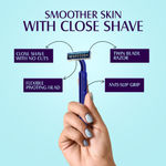 Buy Mom & World ShaveRush Mellow Body Razor, 4 in 1, Stainless Steel, Twin Blade Razor, with Aloe Vera Strip for Smooth Hair Removal, Underarms, Legs, Arms, Bikni Line (Pack of 5) - Purplle