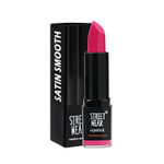 Buy STREET WEAR® Satin Smooth Lipstick -FINE FUCHSIA (Pink) - 4.2 gms - Longwear Creme Lipstick, Moisturizing, Creamy Formuation, 100% Color payoff, Enriched with Aloe vera, Vitamin E and Shea Butter - Purplle