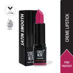 Buy STREET WEAR® Satin Smooth Lipstick -PINK FANTASY (Pink) - 4.2 gms - Longwear Creme Lipstick, Moisturizing, Creamy Formuation, 100% Color payoff, Enriched with Aloe vera, Vitamin E and Shea Butter - Purplle