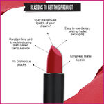 Buy STREET WEAR® Matte Lipstick -MAD MAROON (Red/Maroon) - 4.2 gms -Longwear, Velvety texture, Fade-resistant, High Color payoff, Lightweight Matte Lipstick, Plant-based Canuuba wax, Paraben-free - Purplle