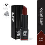 Buy STREET WEAR® Matte Lipstick -BLUNT BERRY (Berry) - 4.2 gms -Longwear, Velvety texture, Fade-resistant, High Color payoff, Lightweight Matte Lipstick, Plant-based Canuuba wax, Paraben-free - Purplle